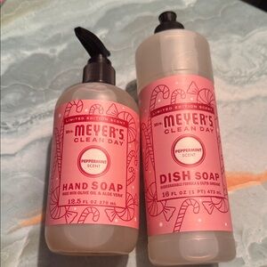 Mrs Meyers Clean Day Peppermint Hand and Dish Soap Set
